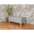 Lesro Ravenna Lounge Reception Loveseat Bench in Gray