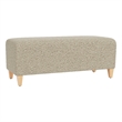 Lesro Ravenna Lounge Reception Loveseat Bench in Beige