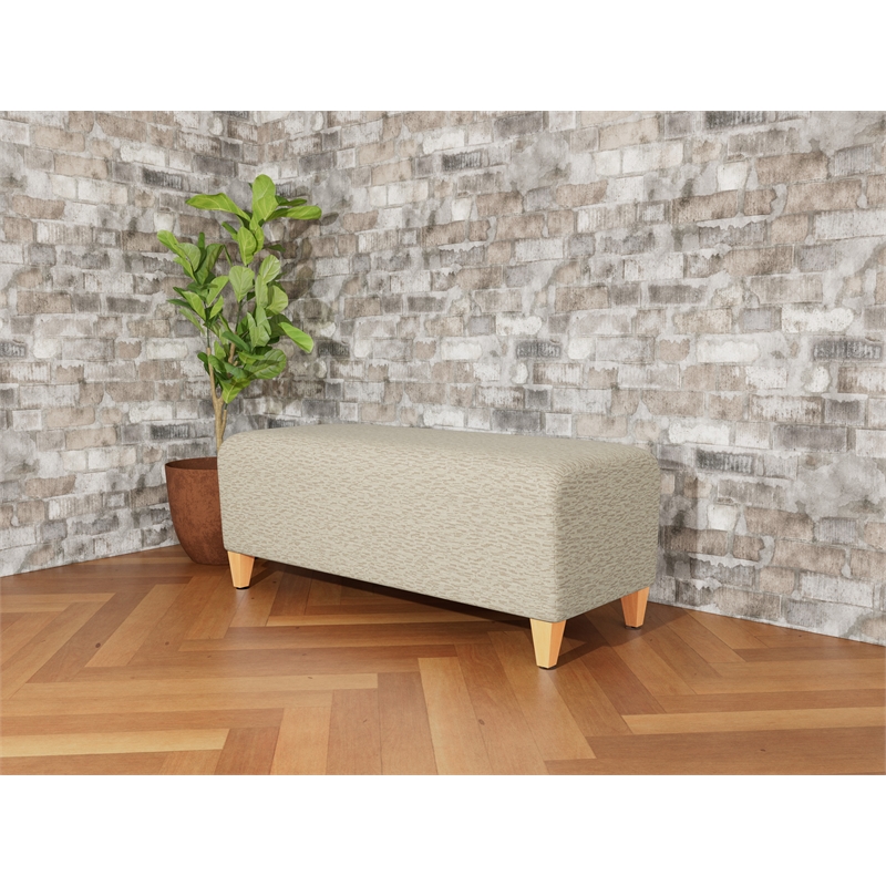 Lesro Ravenna Lounge Reception Loveseat Bench in Beige