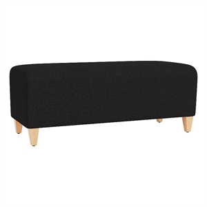 Lesro Ravenna Lounge Reception Loveseat Bench in Black