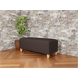 Lesro Ravenna Lounge Reception Loveseat Bench in Brown