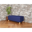 Lesro Ravenna Lounge Reception Loveseat Bench in Blue