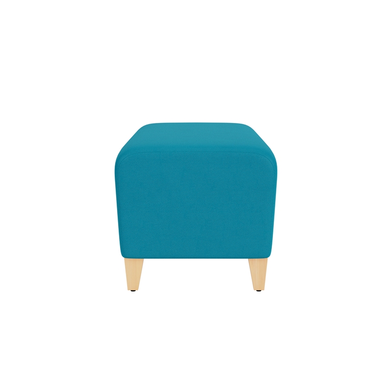 Lesro Ravenna Lounge Reception Loveseat Bench in Teal