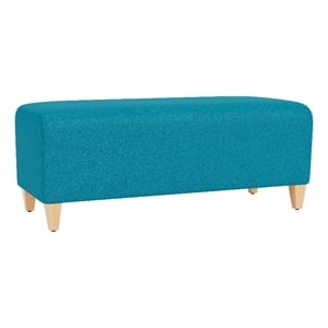 Lesro Ravenna Lounge Reception Loveseat Bench in Teal