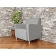 Lesro Ravenna Lounge Reception Wide Guest Chair in Gray
