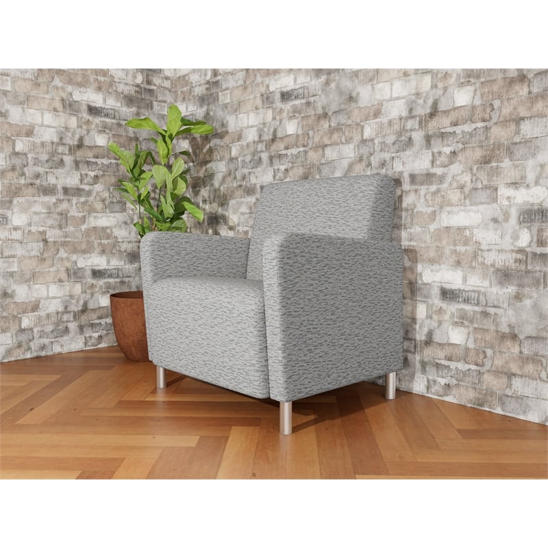 Lesro Ravenna Lounge Reception Wide Guest Chair in Gray