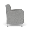 Lesro Ravenna Lounge Reception Wide Guest Chair in Gray