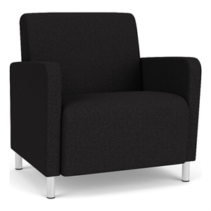Lesro Ravenna Lounge Reception Wide Guest Chair in Black