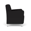 Lesro Ravenna Lounge Reception Wide Guest Chair in Black