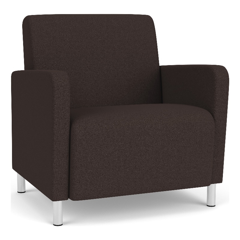 Lesro Ravenna Lounge Reception Wide Guest Chair in Brown