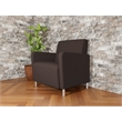 Lesro Ravenna Lounge Reception Wide Guest Chair in Brown