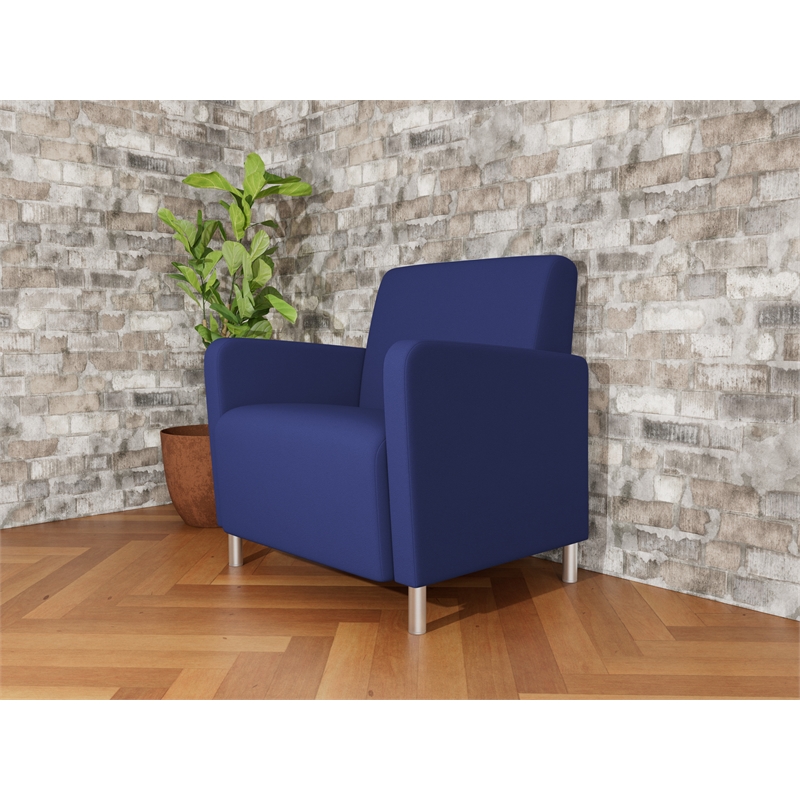 Lesro Ravenna Lounge Reception Wide Guest Chair in Blue