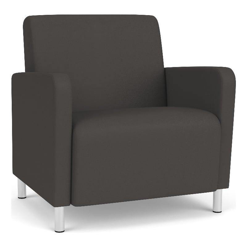 Lesro Ravenna Lounge Reception Wide Guest Chair in Gray