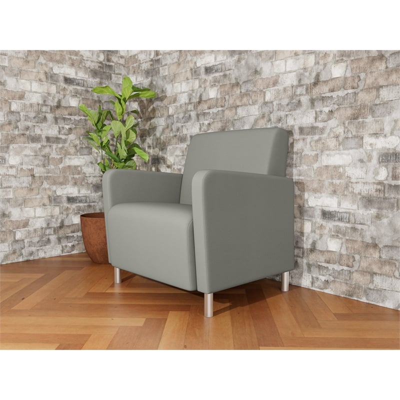 Lesro Ravenna Lounge Reception Wide Guest Chair in Gray