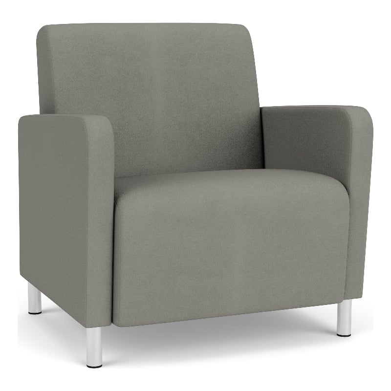 Lesro Ravenna Lounge Reception Wide Guest Chair in Gray
