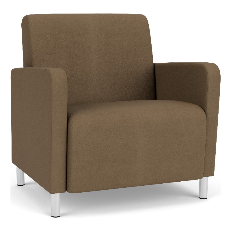 Lesro Ravenna Lounge Reception Wide Guest Chair in Brown