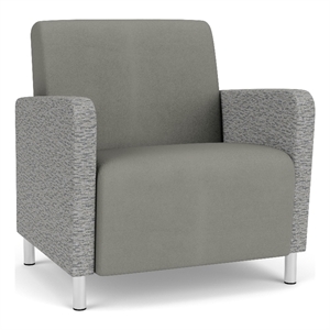 Lesro Ravenna Lounge Reception Wide Guest Chair in Gray