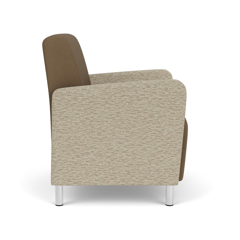 Lesro Ravenna Lounge Reception Wide Guest Chair in Brown