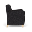 Lesro Ravenna Lounge Reception Wide Guest Chair in Black