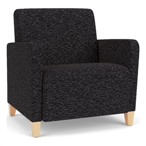 Lesro Ravenna Lounge Reception Wide Guest Chair in Black