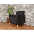Lesro Ravenna Lounge Reception Wide Guest Chair in Black