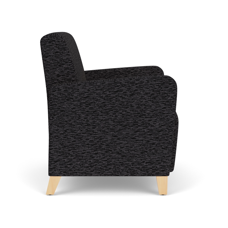 Lesro Ravenna Lounge Reception Wide Guest Chair in Black