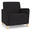 Lesro Ravenna Lounge Reception Wide Guest Chair in Black