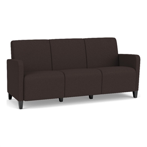 Lesro Ravenna Lounge Reception 3 Seat Tandem Seating No Center Arms in Brown
