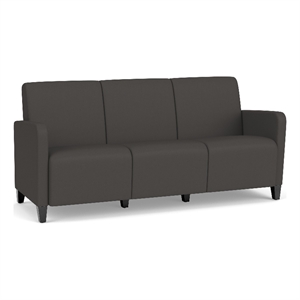 Lesro Ravenna Lounge Reception 3 Seat Tandem Seating No Center Arms in Gray