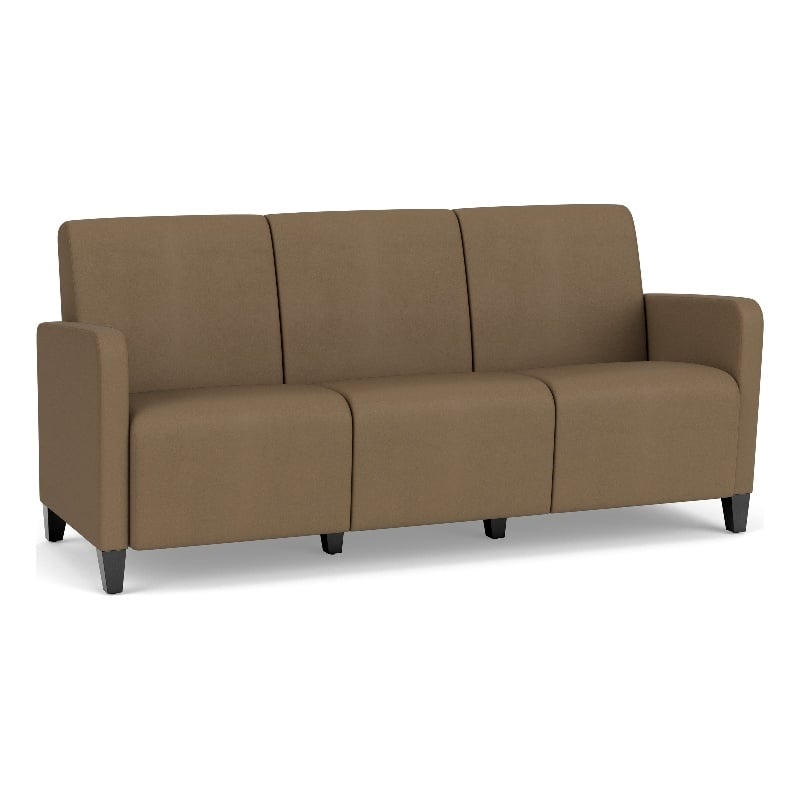 Lesro Ravenna Lounge Reception 3 Seat Tandem Seating No Center Arms in Brown