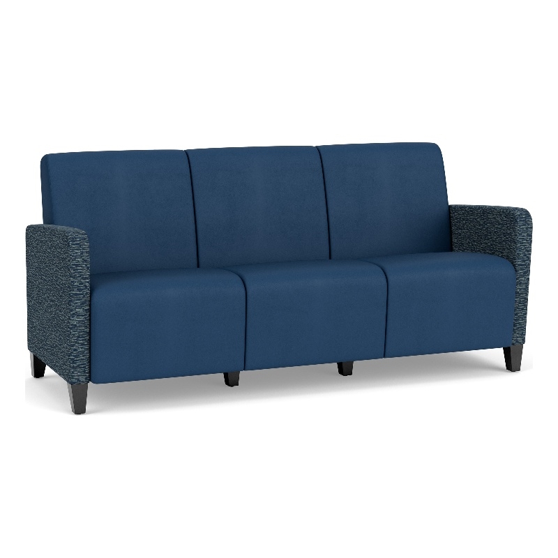 Lesro Ravenna Lounge Reception 3 Seat Tandem Seating No Center Arms in Blue