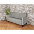 Lesro Ravenna Lounge Reception 3 Seat Tandem Seating No Center Arms in Gray