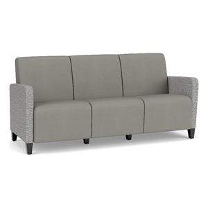 Lesro Ravenna Lounge Reception 3 Seat Tandem Seating No Center Arms in Gray
