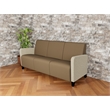 Lesro Ravenna Lounge Reception 3 Seat Tandem Seating No Center Arms in Brown