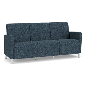 Lesro Ravenna Lounge Reception 3 Seat Tandem Seating No Center Arms in Blue