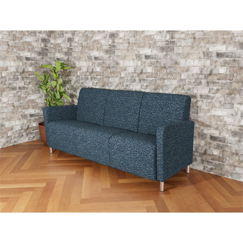 Lesro Ravenna Lounge Reception 3 Seat Tandem Seating No Center Arms in Blue