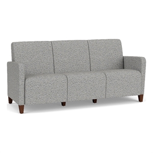Lesro Ravenna Lounge Reception 3 Seat Tandem Seating No Center Arms in Gray