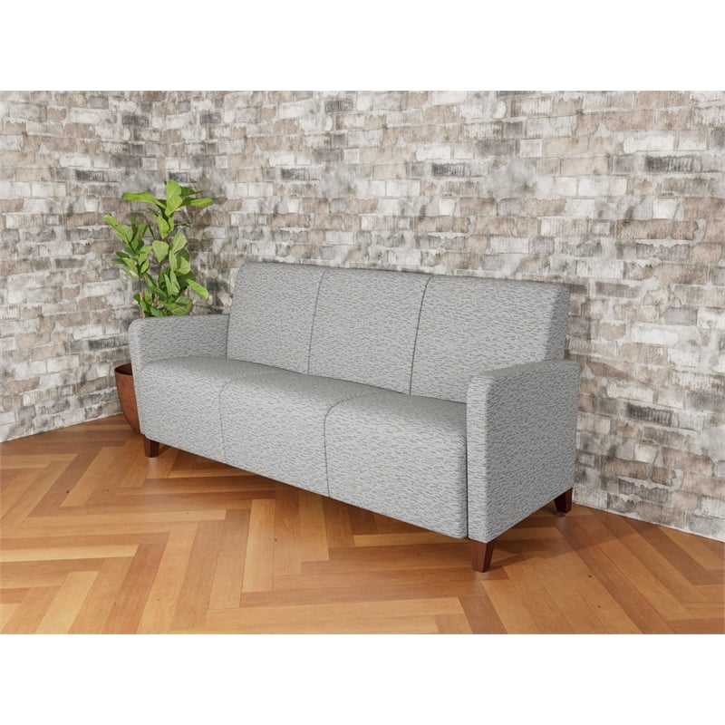 Lesro Ravenna Lounge Reception 3 Seat Tandem Seating No Center Arms in Gray