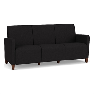 Lesro Ravenna Lounge Reception 3 Seat Tandem Seating No Center Arms in Black