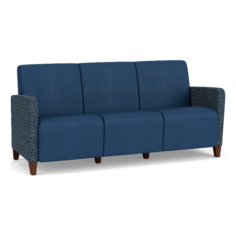 Lesro Ravenna Lounge Reception 3 Seat Tandem Seating No Center Arms in Blue