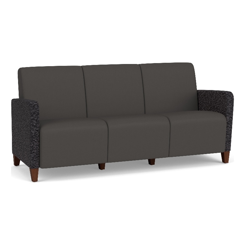 Lesro Ravenna Lounge Reception 3 Seat Tandem Seating No Center Arms in Gray