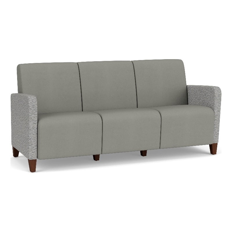 Lesro Ravenna Lounge Reception 3 Seat Tandem Seating No Center Arms in Gray