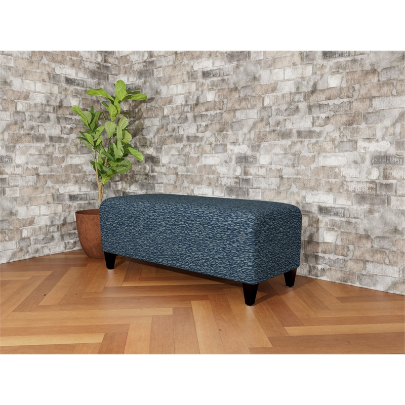 Lesro Ravenna Lounge Reception Loveseat Bench in Blue