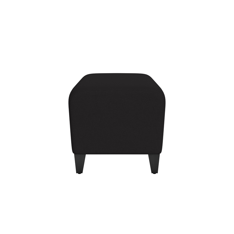 Lesro Ravenna Lounge Reception Loveseat Bench in Black