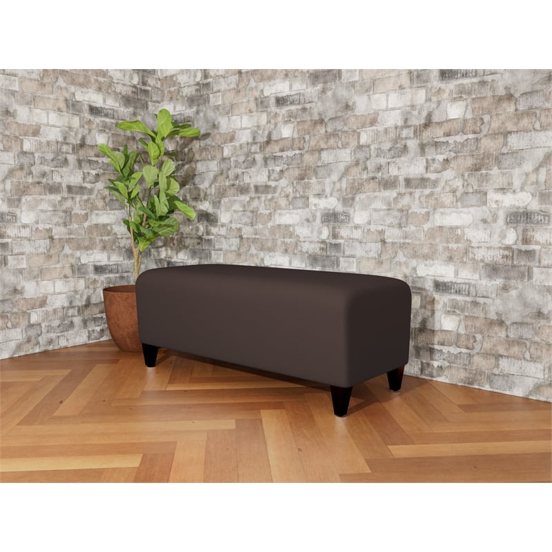 Lesro Ravenna Lounge Reception Loveseat Bench in Brown