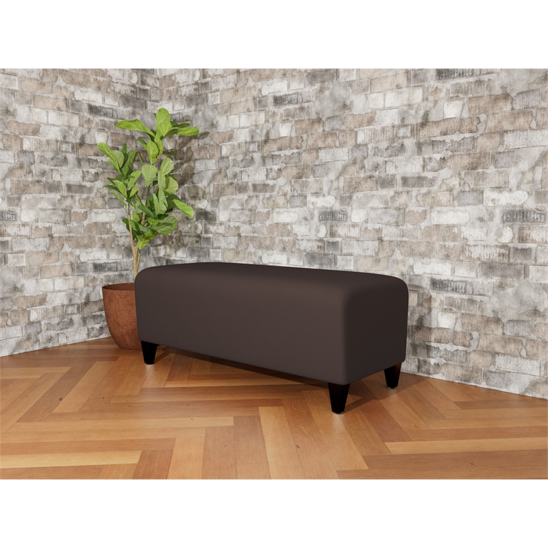 Lesro Ravenna Lounge Reception Loveseat Bench in Brown