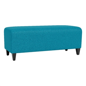 Lesro Ravenna Lounge Reception Loveseat Bench in Teal
