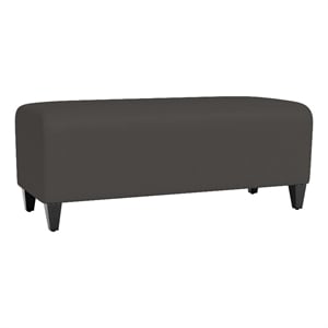 Lesro Ravenna Lounge Reception Loveseat Bench in Gray