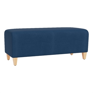 Lesro Ravenna Lounge Reception Loveseat Bench in Blue