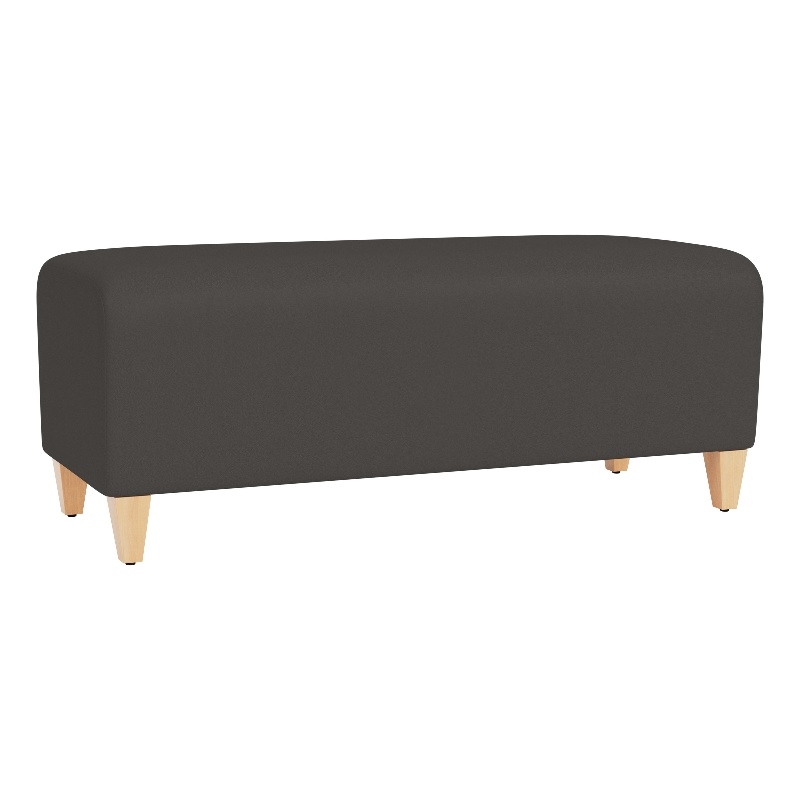 Lesro Ravenna Lounge Reception Loveseat Bench in Gray
